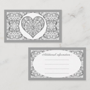 Ceramic lace Grey Enclosure Card