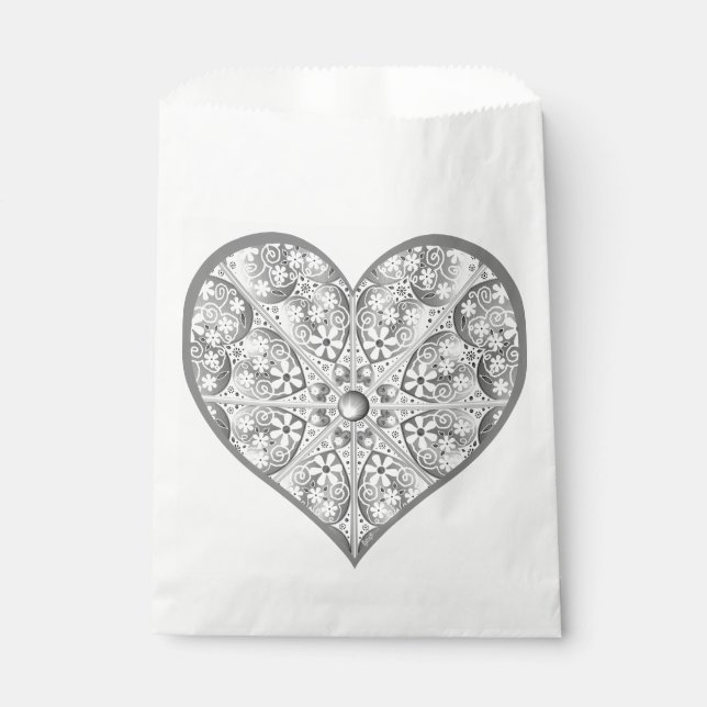 Ceramic Lace grey Favour Bag (Front)