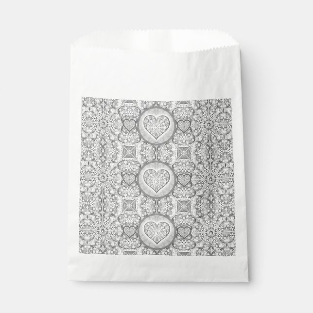 Ceramic Lace grey Favour Bag (Front)
