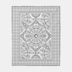 Ceramic Lace Grey Fleece Blanket