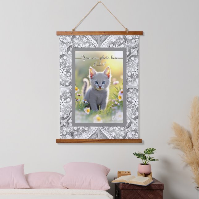 Ceramic Lace Grey Hanging Tapestry (Bedroom)