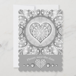 Ceramic Lace grey Invitation