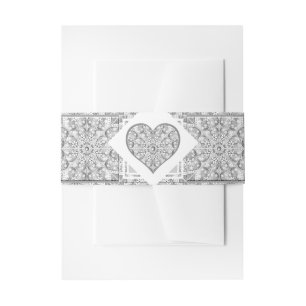 Ceramic Lace grey Invitation Belly Band