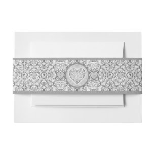 Ceramic Lace grey Invitation Belly Band