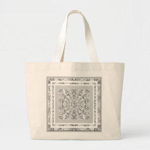 Ceramic lace Grey Large Tote Bag