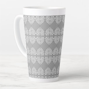 Ceramic lace Grey Latte Mug