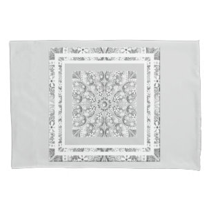 Ceramic lace grey pillowcase