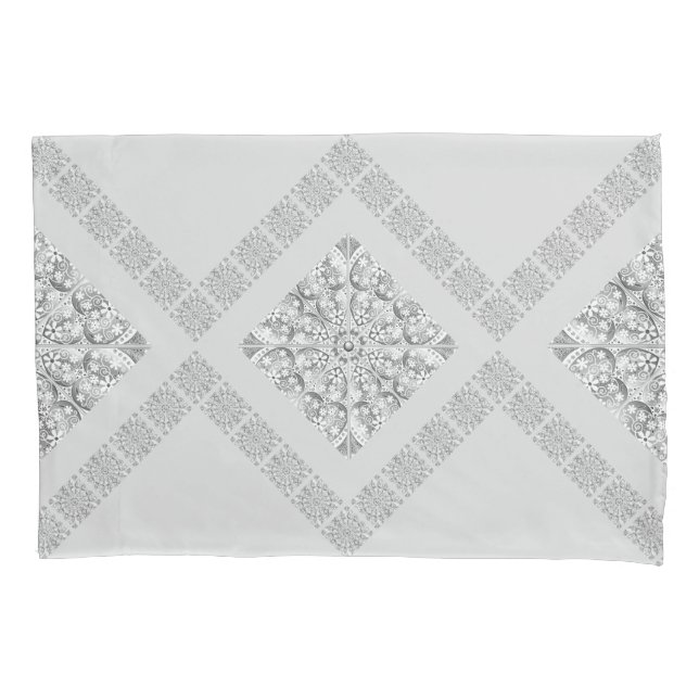 Ceramic Lace Grey Pillowcase (Front)