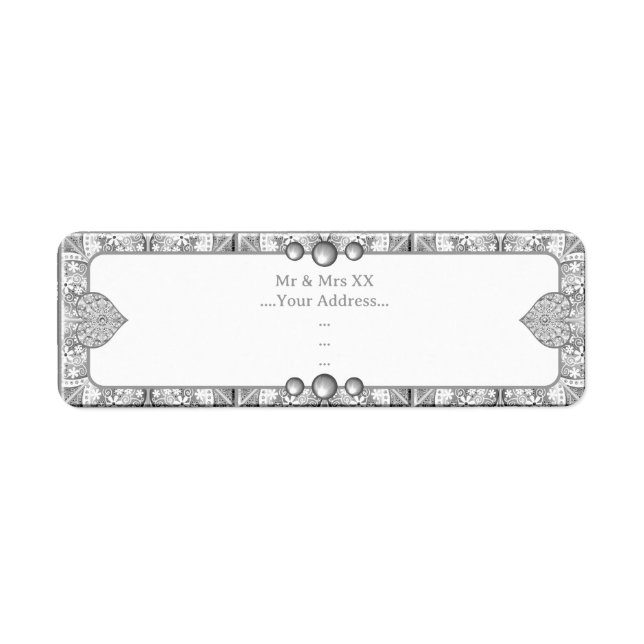 Ceramic Lace grey Return Address Label (Front)