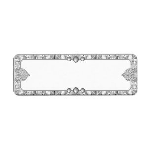 Ceramic Lace grey Return Address Label