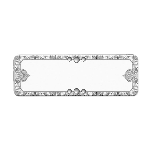 Ceramic Lace grey Return Address Label (Front)