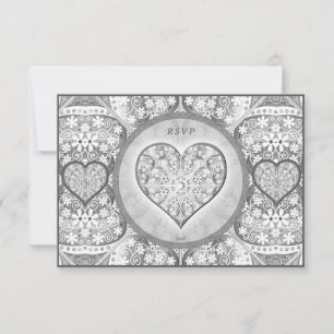 Ceramic Lace grey RSVP Card
