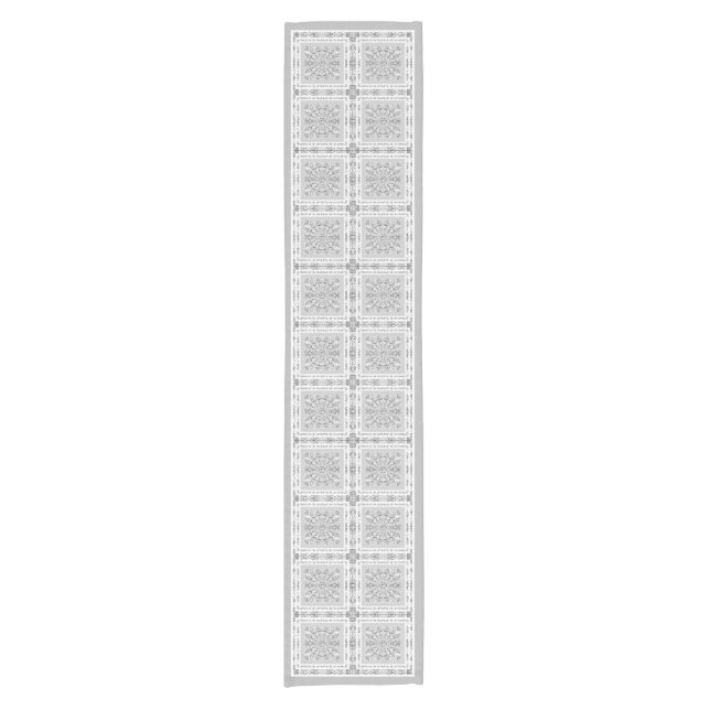Ceramic Lace grey Short Table Runner (Front)