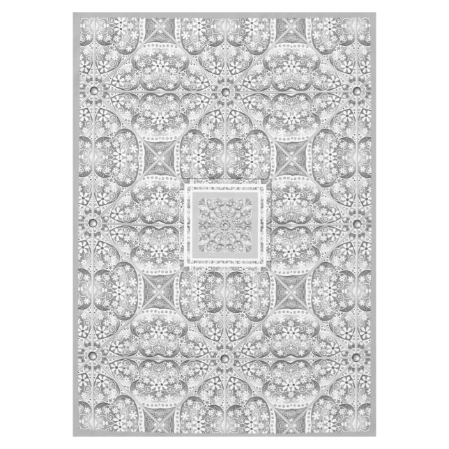 Ceramic Lace grey Tablecloth (Front)