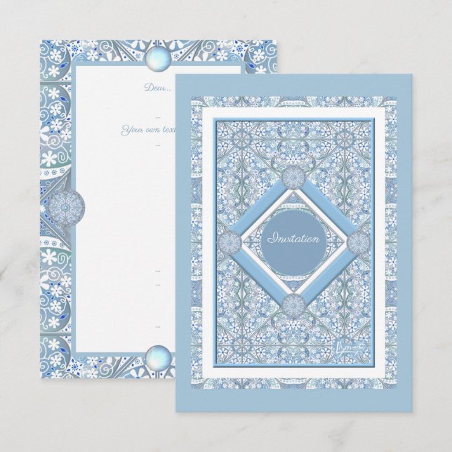 Ceramic lace Light blue (Front/Back)