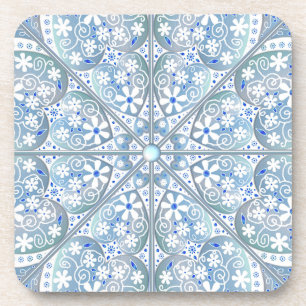 Ceramic Lace light blue Coaster