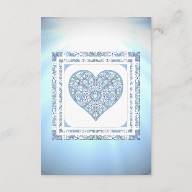 Ceramic Lace Light Blue Enclosure Card (Front)