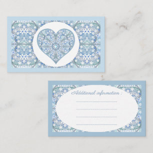 Ceramic lace Light blue Enclosure Card