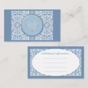 Ceramic lace Light blue Enclosure Card