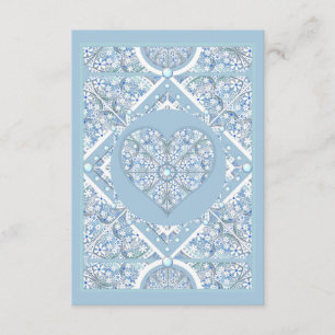 Ceramic lace Light blue Enclosure Card
