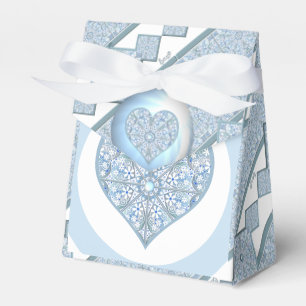 Ceramic Lace Light Blue Favour Box