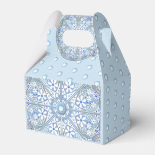 Ceramic Lace Light Blue Favour Box