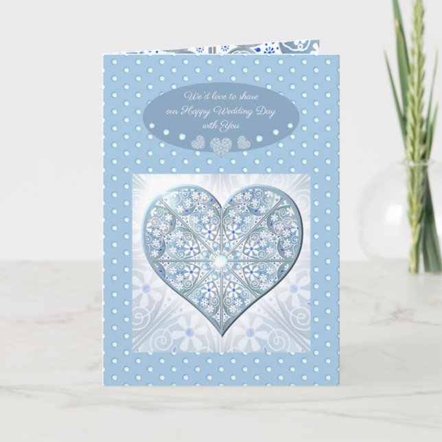 Ceramic Lace Light Blue Invitation (Front)