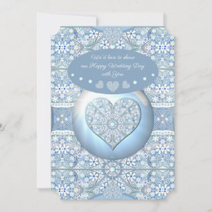 Ceramic Lace Light Blue Invitation