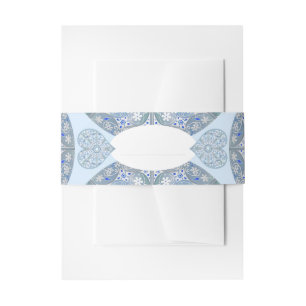 Ceramic Lace Light Blue Invitation Belly Band
