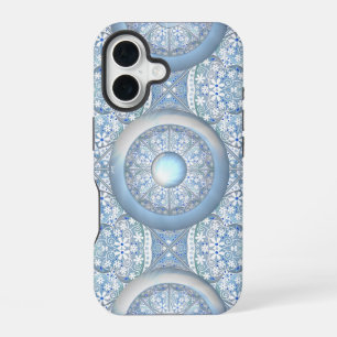 Ceramic lace Light blue iPhone 16 Case