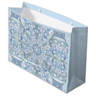Ceramic lace Light blue Large Gift Bag