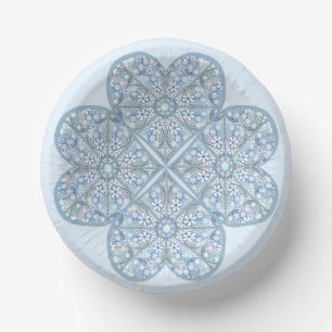 Ceramic Lace Light Blue Paper Plate