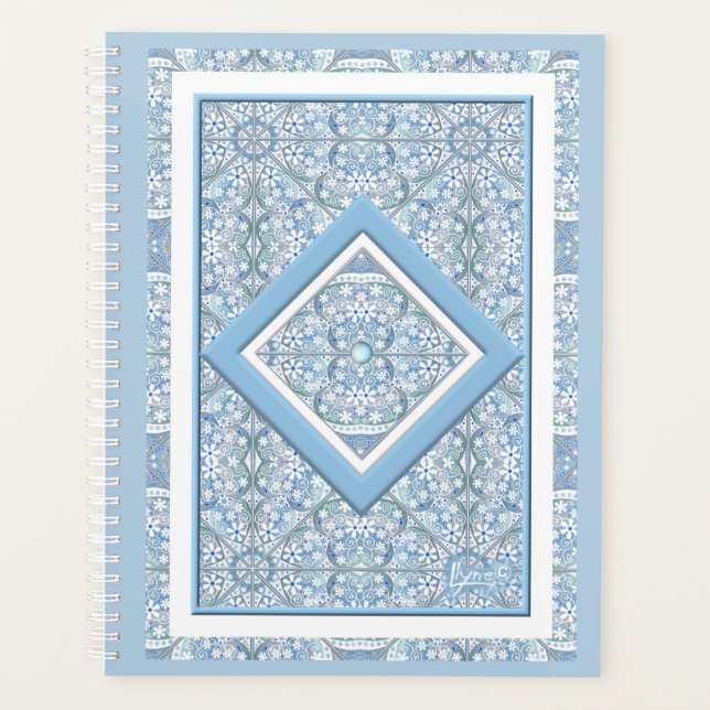 Ceramic Lace light blue Planner (Front)