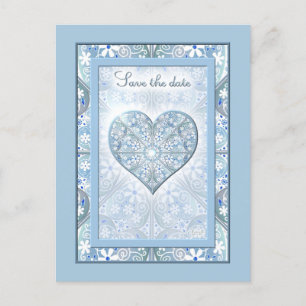 Ceramic lace Light blue Postcard