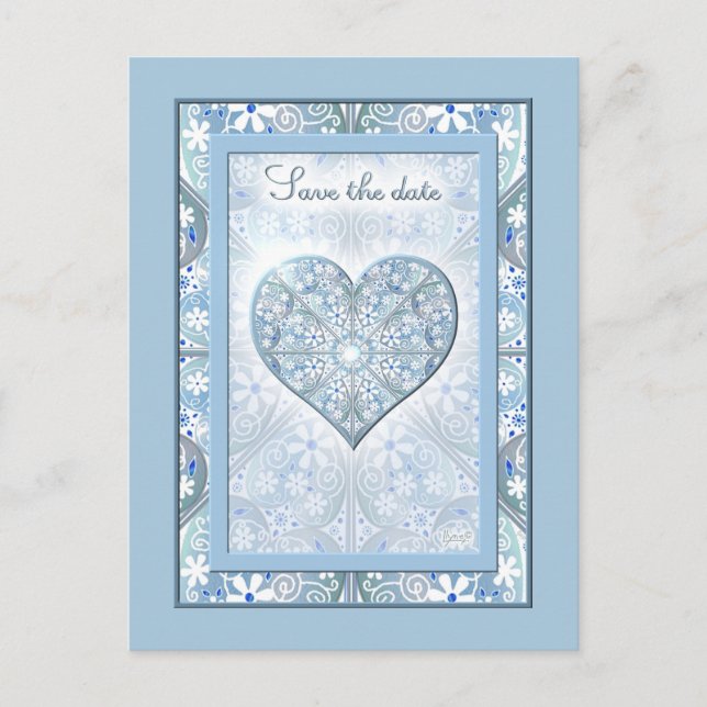 Ceramic lace Light blue Postcard (Front)