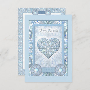 Ceramic lace Light blue RSVP Card