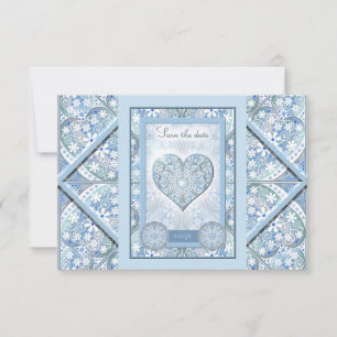 Ceramic lace Light blue RSVP Card