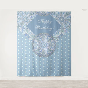 Ceramic lace Light blue Tapestry