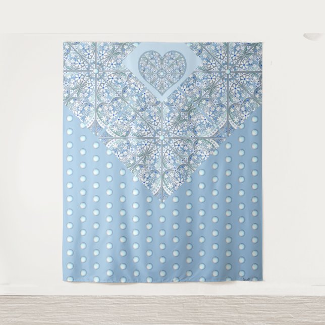 Ceramic Lace Light Blue Tapestry (Front)