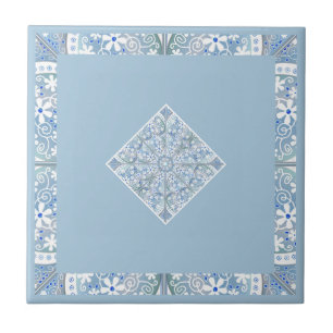 Ceramic lace Light blue Tile