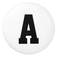 Ceramic Letter Knob collegiate
