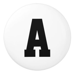 Ceramic Letter Knob collegiate