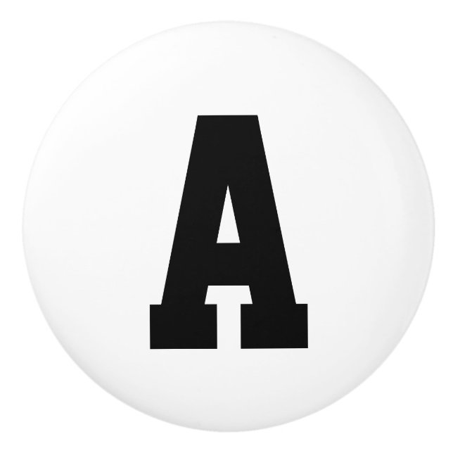 Ceramic Letter Knob collegiate (Front)