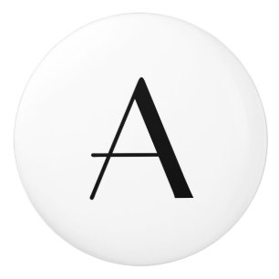 Ceramic Letter Knob French