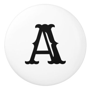 Ceramic Letter Knob Old West