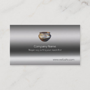 Ceramic Lustre Raku Pottery, metallic-look Business Card