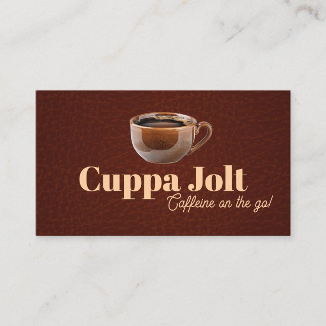 Ceramic Mug of Coffee Business Card (Front)