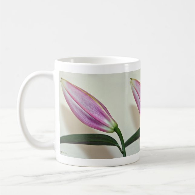 Ceramic Mug with Lily Bud (Left)