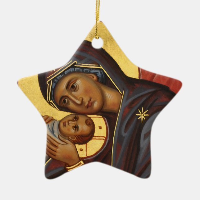Ceramic Nativity Star Ornament (Front)