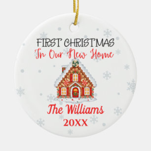 Ceramic New Home Christmas Personalised Ornament
